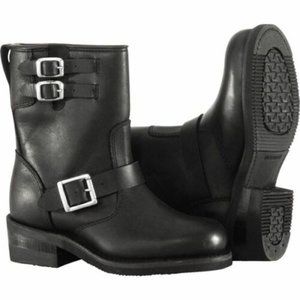 NWT River Road Twin Buckle Leather Engineer Boots